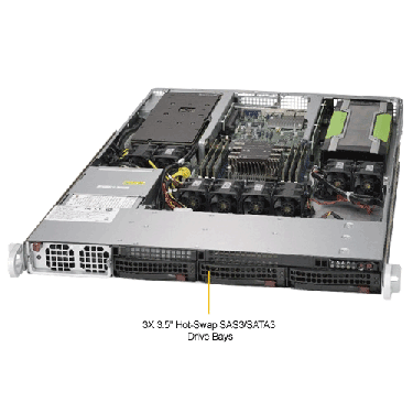 Supermicro 1U Rackmount Server SYS-5019GP-TT-TopAngle