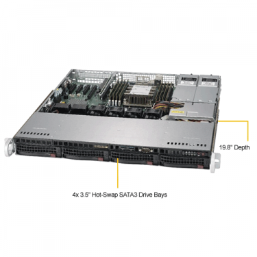 Supermicro 5019P-MTR Angle