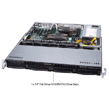 Supermicro 1U Rackmount Server SYS-6019P-MT-TopAngle