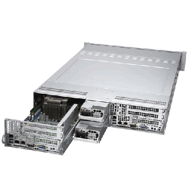 Supermicro 2U Twin SuperServer SYS-6029TR-DTR - Angle