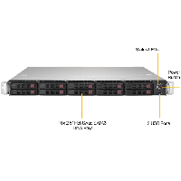 Supermicro 1U Rackmount Server SYS-1019P-WTR-FrontView