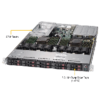 Supermicro 1U Rackmount Server SYS-1029U-E1CR25M-TopAngle