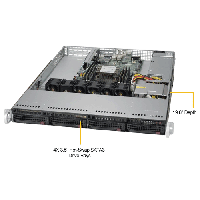Supermicro 1U Rackmount Server SYS-5019P-WT -TopAngle