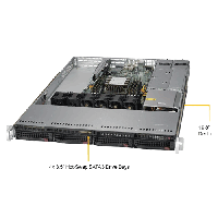 Supermicro 1U Rackmount Server SYS-5019P-WTR -TopANgle