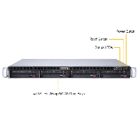 Supermicro 1U Rackmount Server SYS-6019P-MT-FrontView
