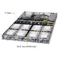 Supermicro 1U Rackmount Server SYS-6019P-WT8-TopAngle