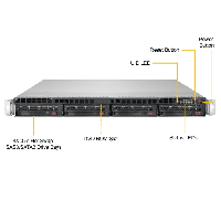 Supermicro 1U Rackmount Server SYS-6019P-WTR -FrontView