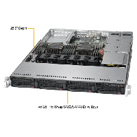 Supermicro 1U Rackmount Server SYS-6019P-WTR -TopAngle