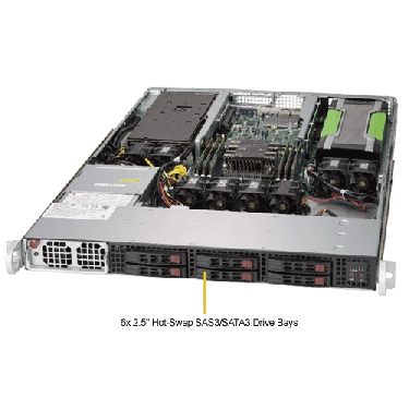 Supermicro 1U Rackmount Server SYS-1019GP-TT -TopAngle