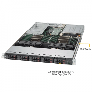 Supermicro SYS-1028U-E1CRTP+ Angle