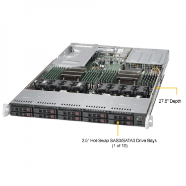 Supermicro 1028U-TR4T+ Angle
