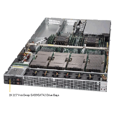 Supermicro 1U Rackmount Server SYS-1029GQ-TXRT-TopAngle