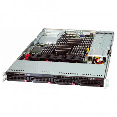 Supermicro 1U Rackmount SYS-6017R-N3RF4+ Angle