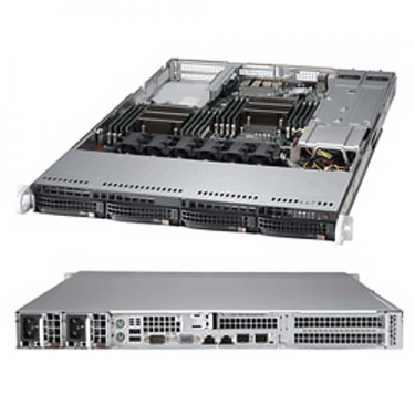 Supermicro 1U Rackmount SYS-6017R-WTRFTP - Angle
