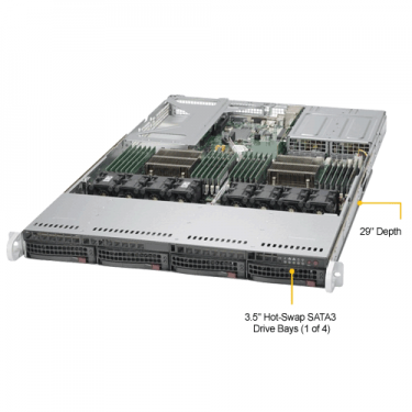 Supermicro SYS-6018U-TRTP+ Angle