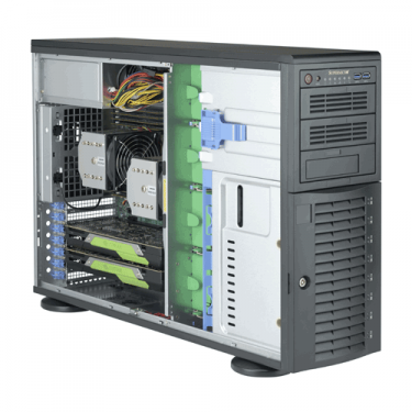 Supermicro 4U Rackmount SuperWorkstation SYS-7049A-T - Angle