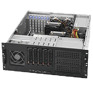 Supermicro 4U Rackmount Embedded Chassis CSE-842TQ-865B - Angle