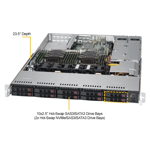 Supermicro Server Rackmount 1u Supermicro 1U Rackmount Server SYS-1029P-WTRT Scalable Processors NVME
