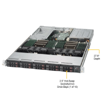 Supermicro SYS-1028U-E1CR4+ Angle