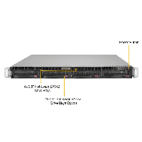 Supermicro 1U Rackmount Server SYS-5019P-WTR -FrontView