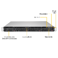 Supermicro 1U Rackmount Server SYS-6019P-WT-FrontView