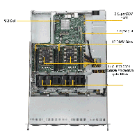 Supermicro 1U Rackmount Server SYS-6019P-WT-TopView