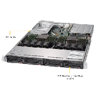 Supermicro 1U Rackmount Server SYS-6019U-TRTP -TopAngle