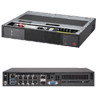 Supermicro Mini-1U Embedded SuperServer SYS-E300-9A-4CN10P - Angle